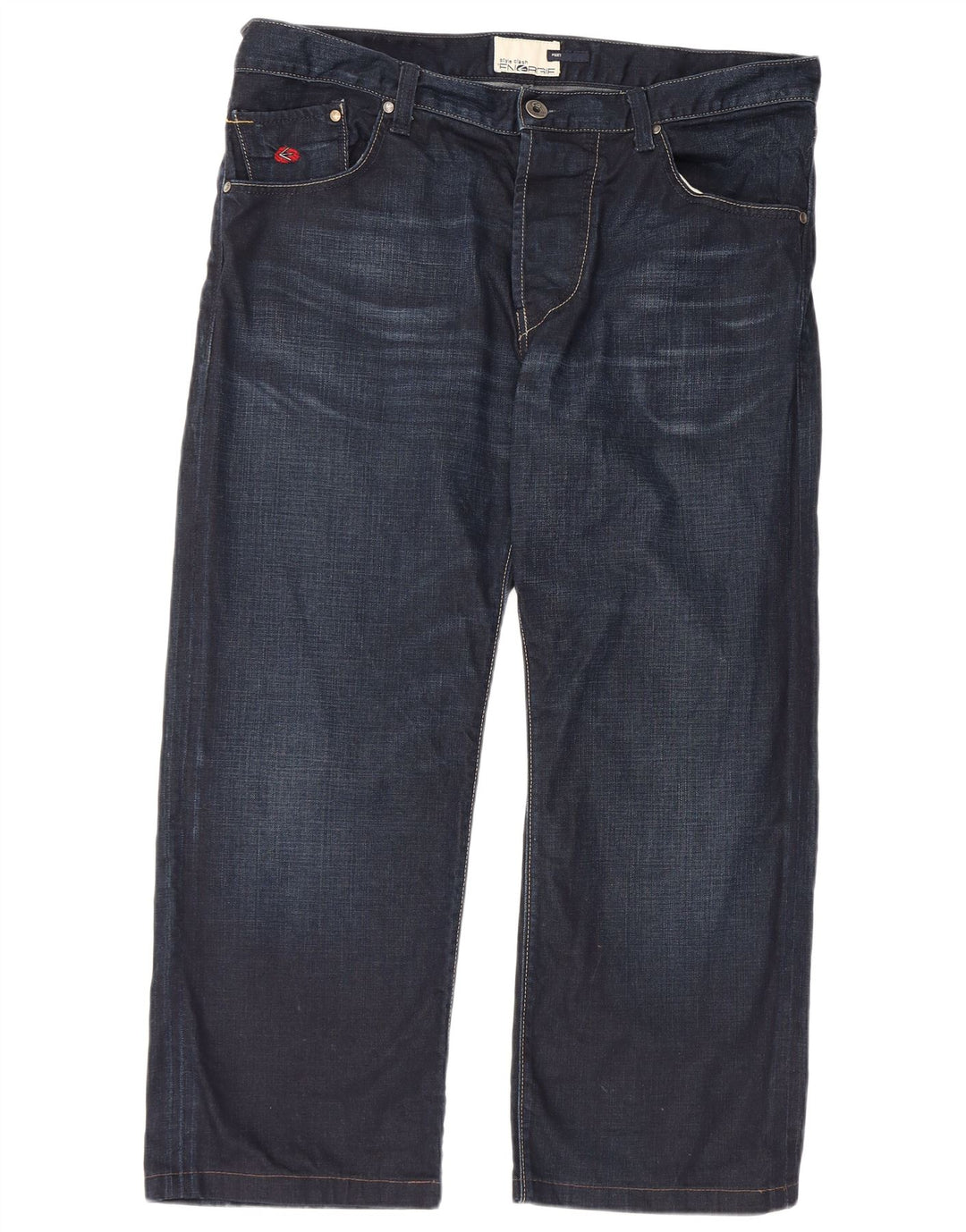 ENERGIE Herren Straight Jeans W38 L27 Marineblau Baumwolle