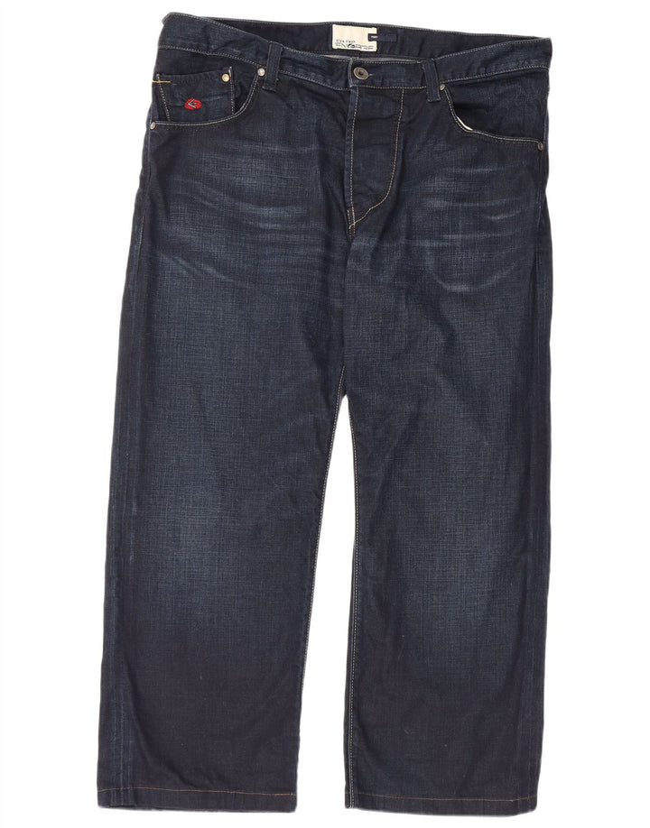 ENERGIE Herren Straight Jeans W38 L27 Marineblau Baumwolle