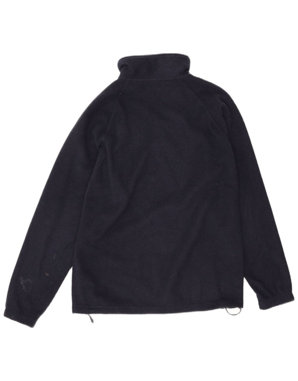 KAPPA Herren-Fleecepullover mit Reißverschluss am Hals, Größe S, Marineblau, Polyester