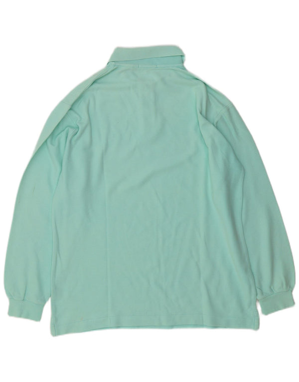 Fila Herren Langarm-Poloshirt IT 48 Medium Türkis Baumwolle