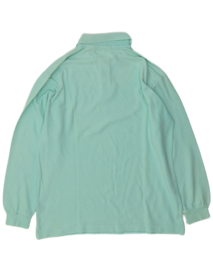 Fila Herren Langarm-Poloshirt IT 48 Medium Türkis Baumwolle