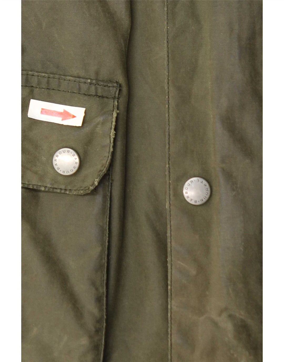 Barbour Herrenjacke aus gewachster Baumwolle, UK 36, kleine grüne Baumwolle