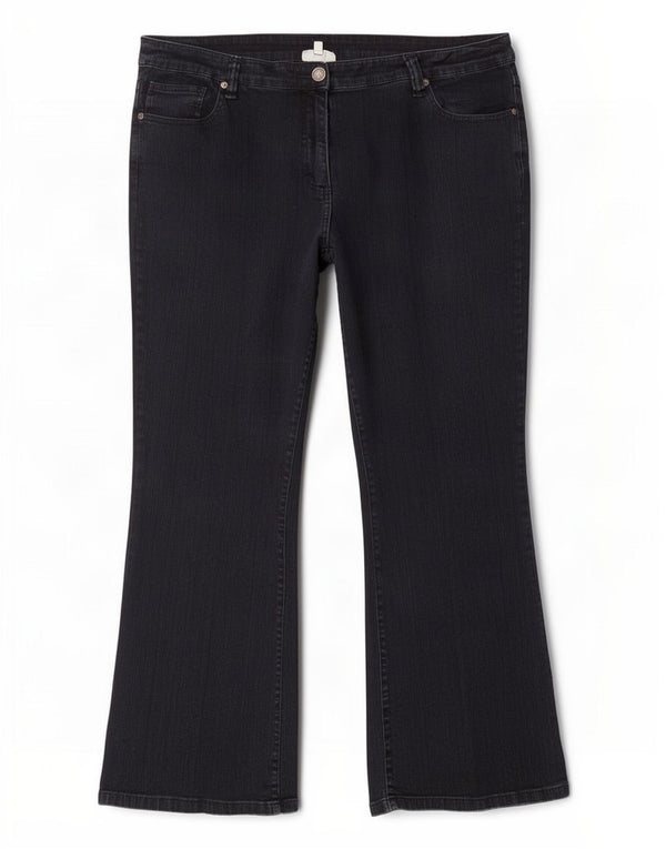 Marks & Spencer Damen Autograph Bootcut Jeans UK 22 3XL W42 L31 Schwarz