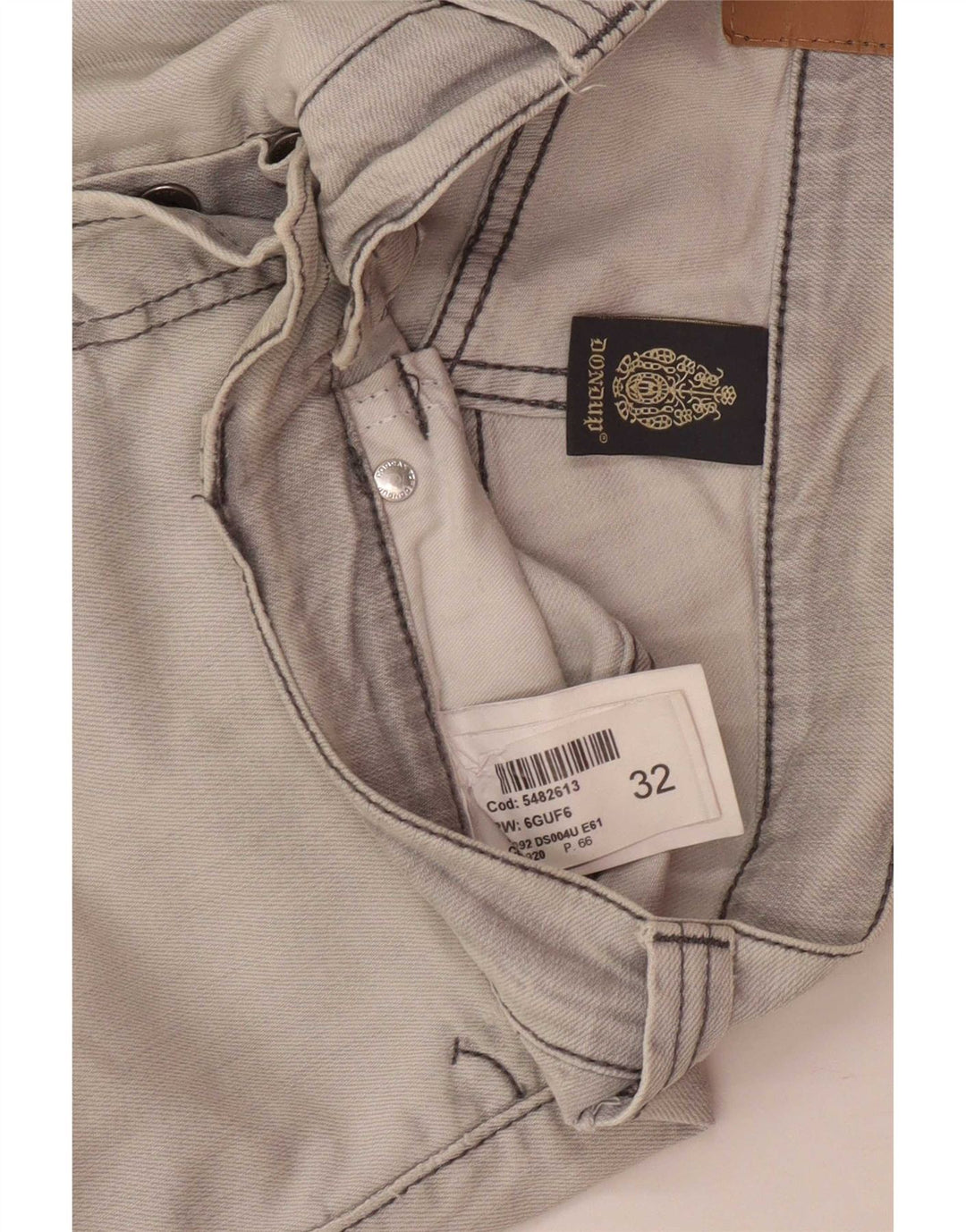 Dunlop Herren Slim Jeans W32 L29 Graue Baumwolle
