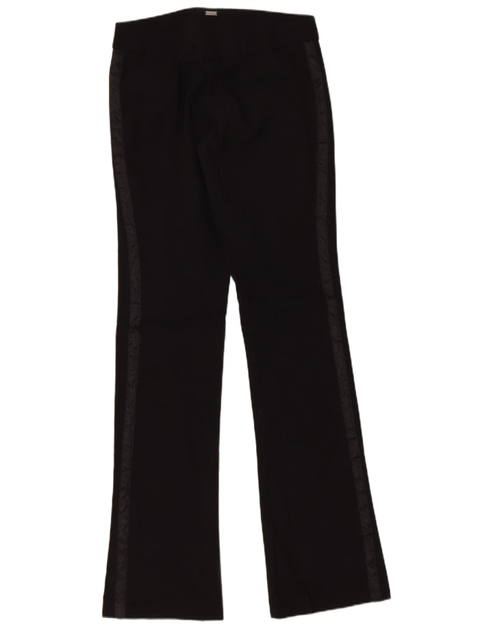 Guess Damen Bootcut-Freizeithose W24 L32 Schwarzer Farbblock-Rayon