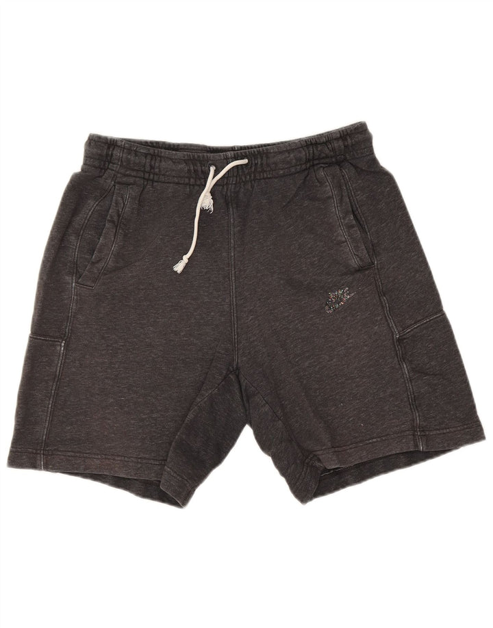 Nike Herren-Sportshorts aus mittelgrau gefleckter Baumwolle