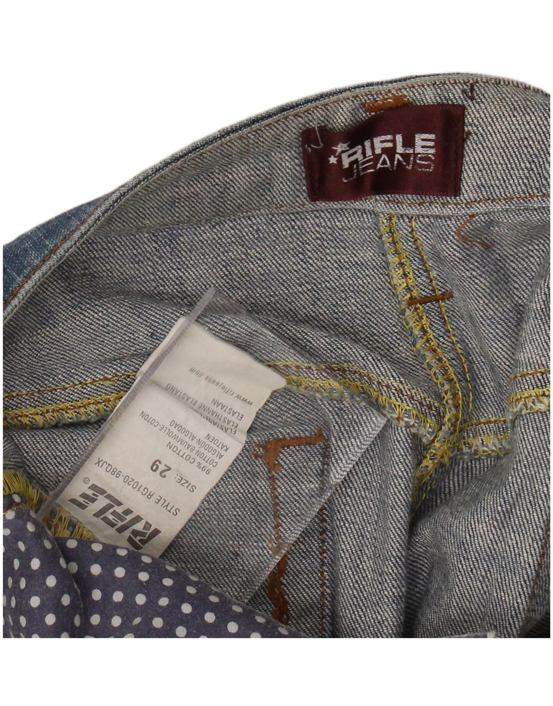 RIFLE Damen Mini-Jeansrock W29 mittelblaue Baumwolle