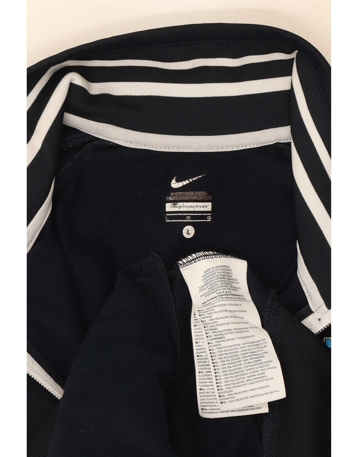 Nike Herren-Trainingsanzug mit grafischem Oberteil, großes marineblaues Polyester