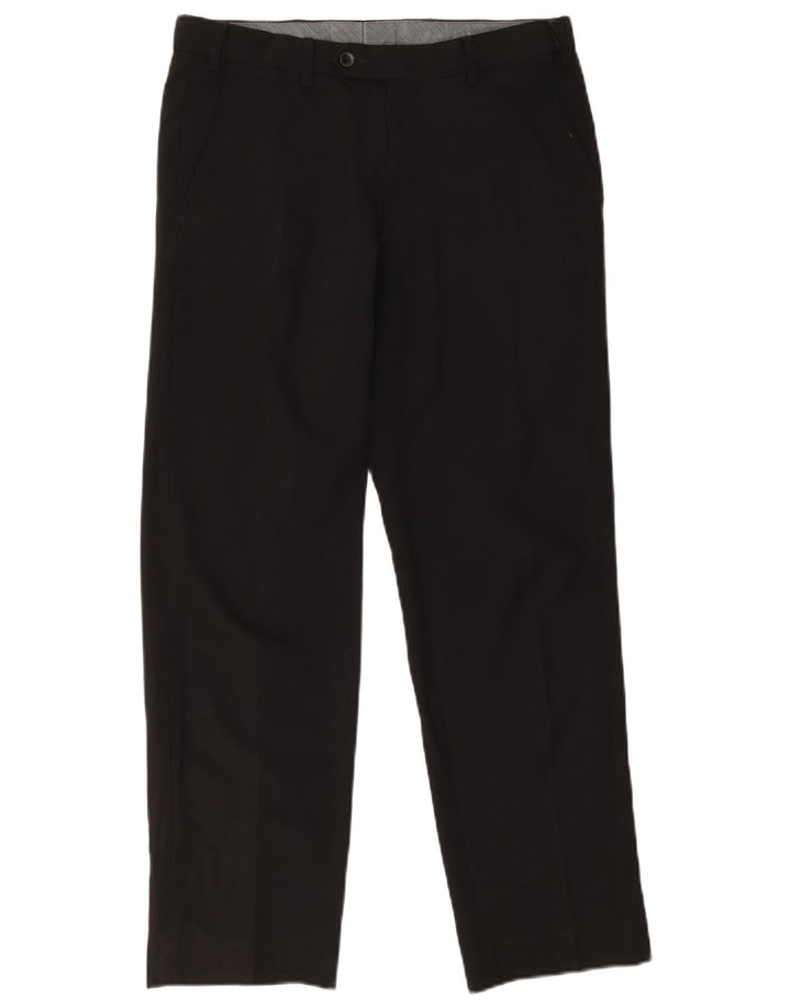 Marks & Spencer Herren-Chinohose, normal, W32, L29, Schwarz, Polyester