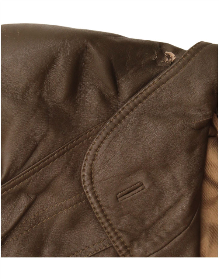 Vintage Damen Lederjacke UK 16 Large Braun