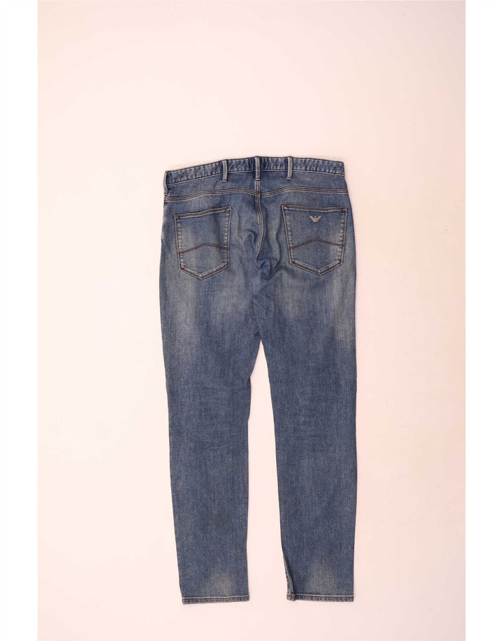 Armani Herren Slim Jeans W34 L34 Blaue Baumwolle
