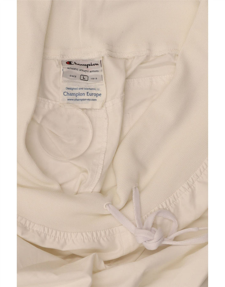 CHAMPION Damen Trainingshose Jogger UK 14 Large Weiß Polyester