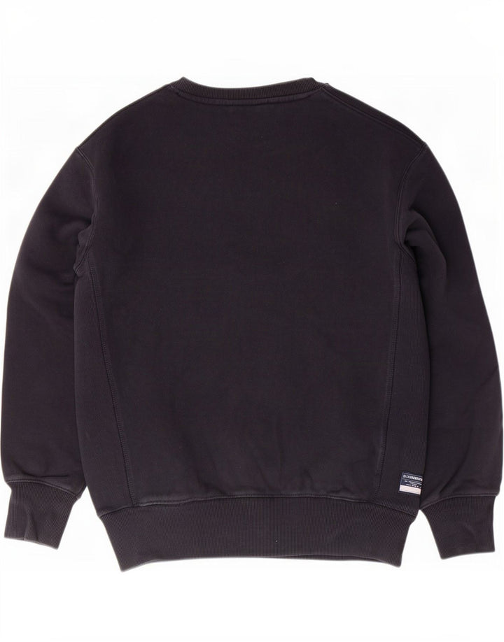 Superdry Herren Grafik-Sweatshirt-Pullover aus mittelblauer Baumwolle