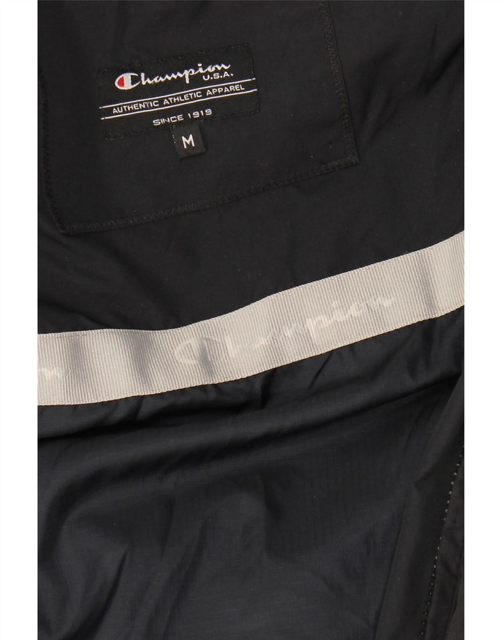 Champion gepolsterter Herrenmantel mit Kapuze, UK 38, mittelschwarz
