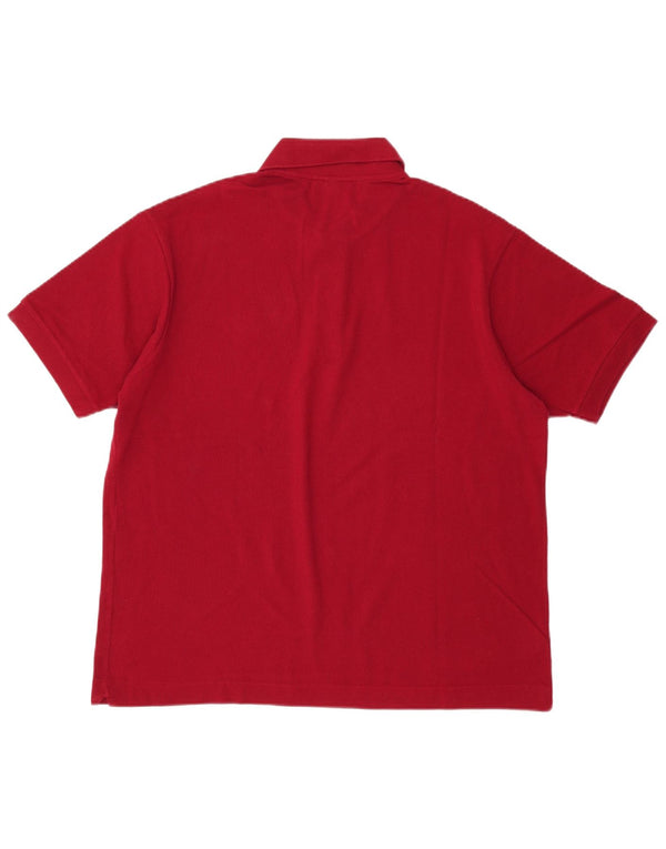 Lacoste Herren-Poloshirt mit klassischer Passform, Größe 6 XL, rote Baumwolle