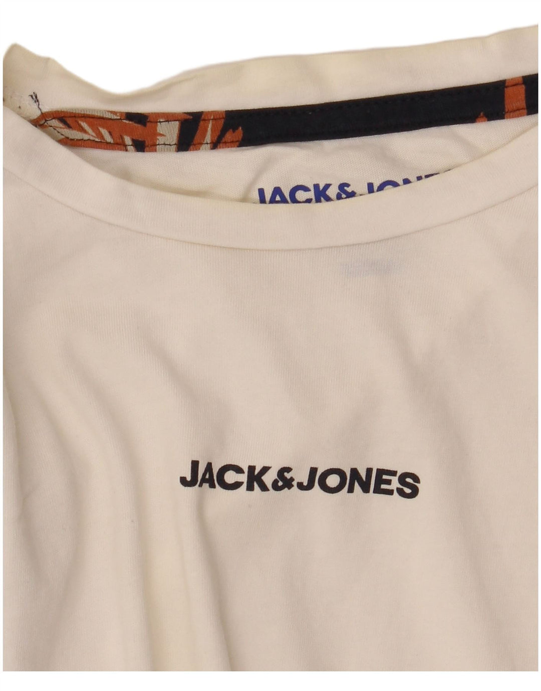 Jack & Jones Herren-T-Shirt mit regulärer Passform, mittelweiß, mit Blumenmuster