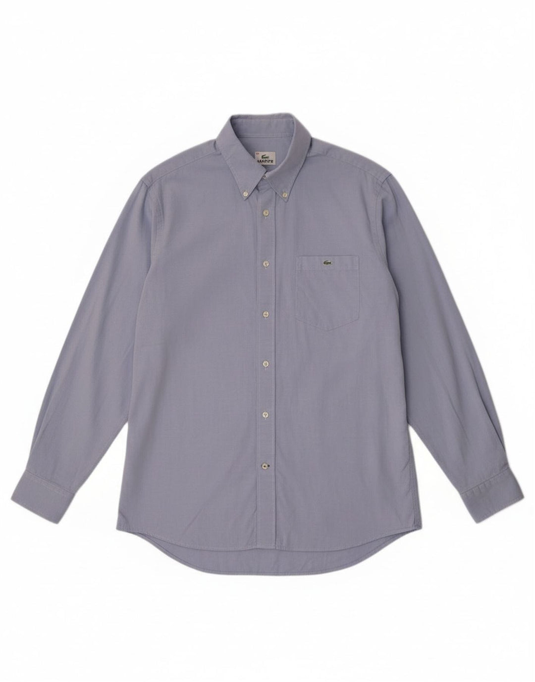 Lacoste Herrenhemd Größe 40 mittelblaue Baumwolle