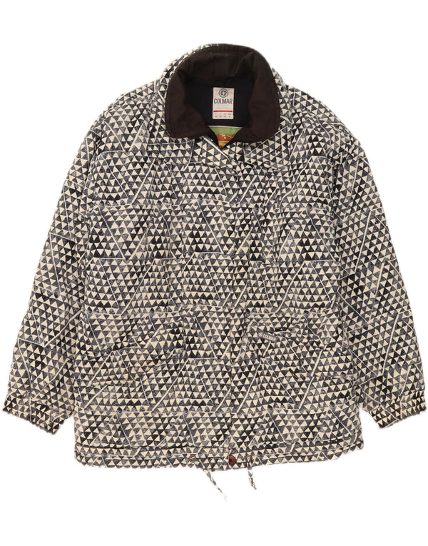 Colmar Damen Übergroße wattierte Jacke US 8 Medium Navy Blue Geometrisch
