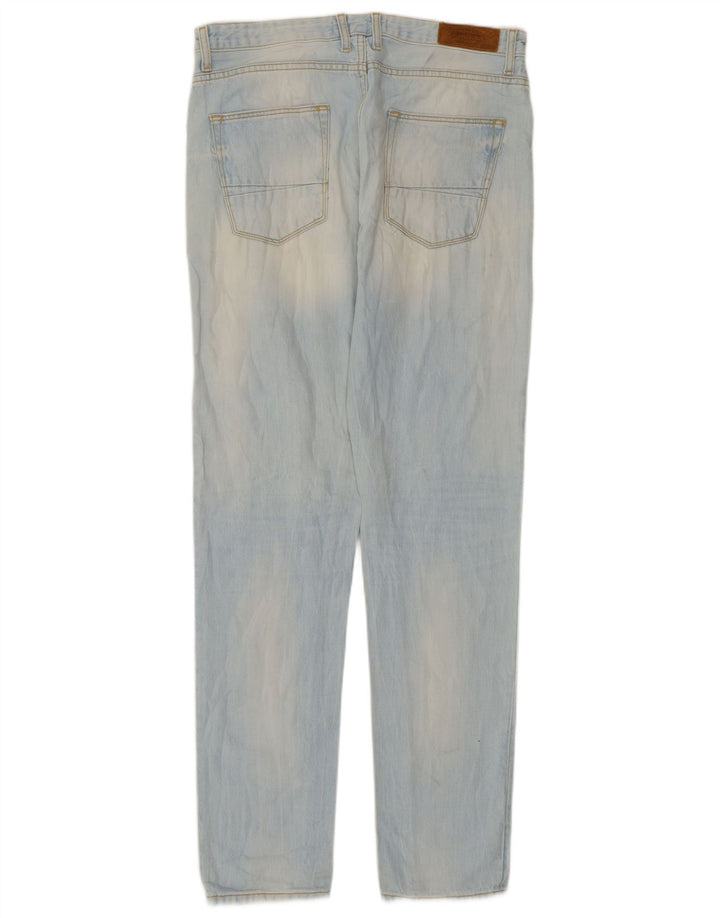 Zara Herren Straight Jeans EU 40 Medium W31 L33 Blaue Baumwolle