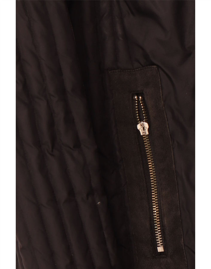 TRUSSARDI JEANS Damen Wattierter Mantel IT 48 XL Schwarz Polyamid