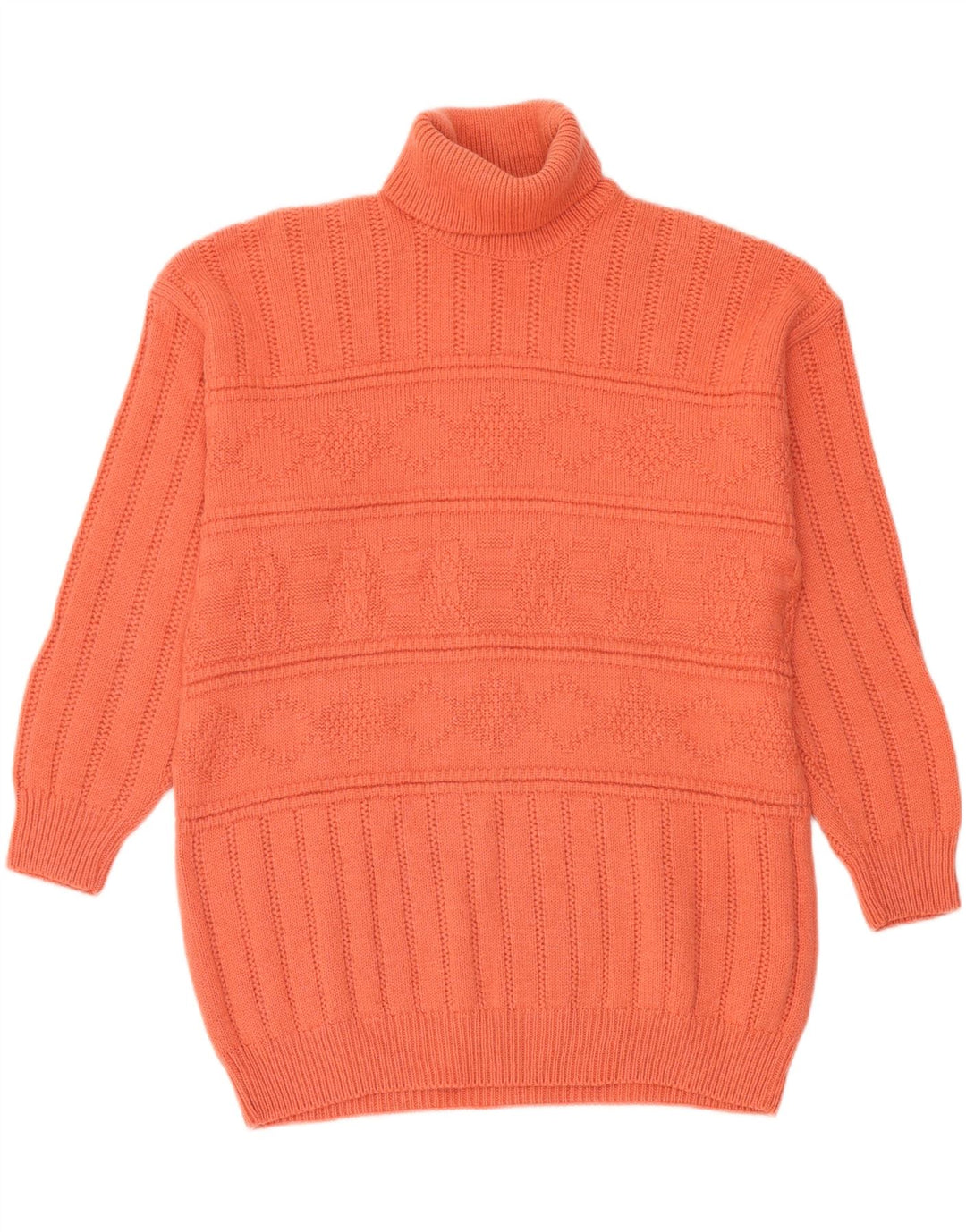 Rollkragenpullover für Herren von Stefanel, groß, aus Wolle in Orange