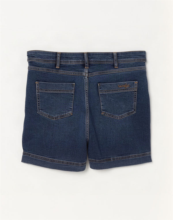 Weird Fish Damen Jeansshorts UK 14 Large W34 Blaue Baumwolle