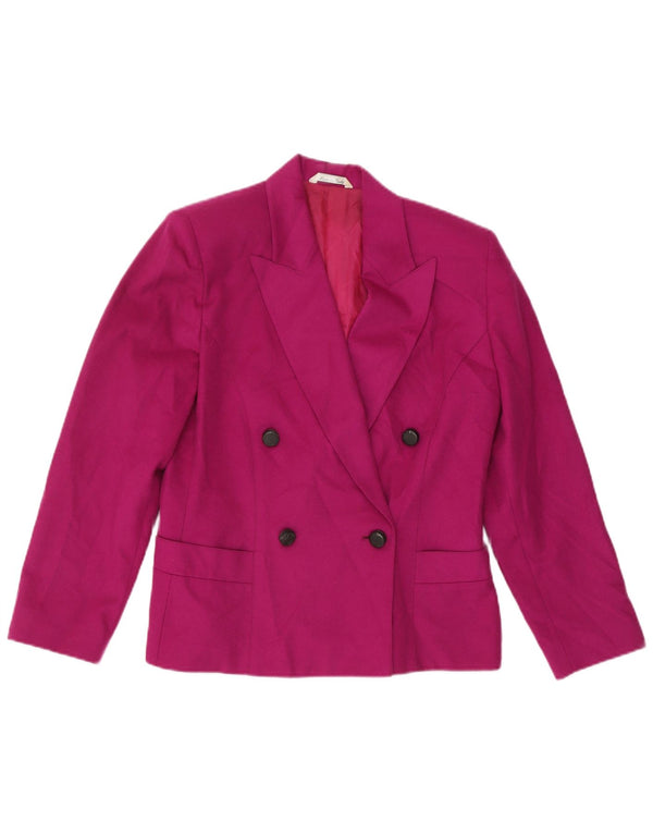Accento By Marzotto Damen Zweireihige Blazerjacke UK 16 Large Pink