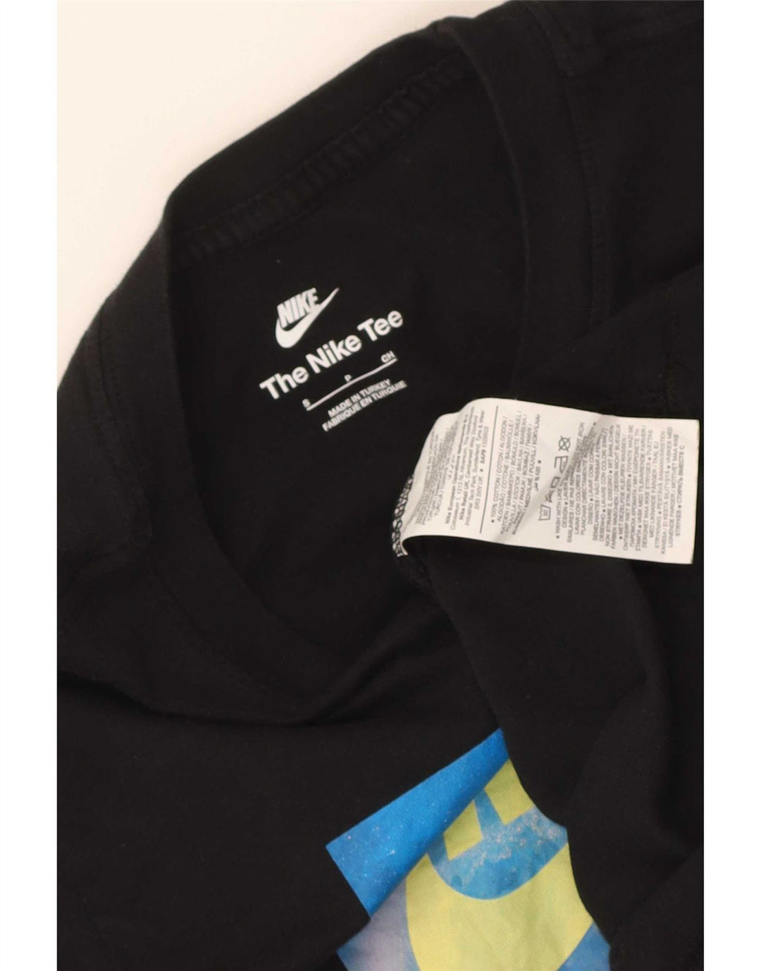 Nike Herren-T-Shirt mit Grafik, Größe S, schwarze Baumwolle