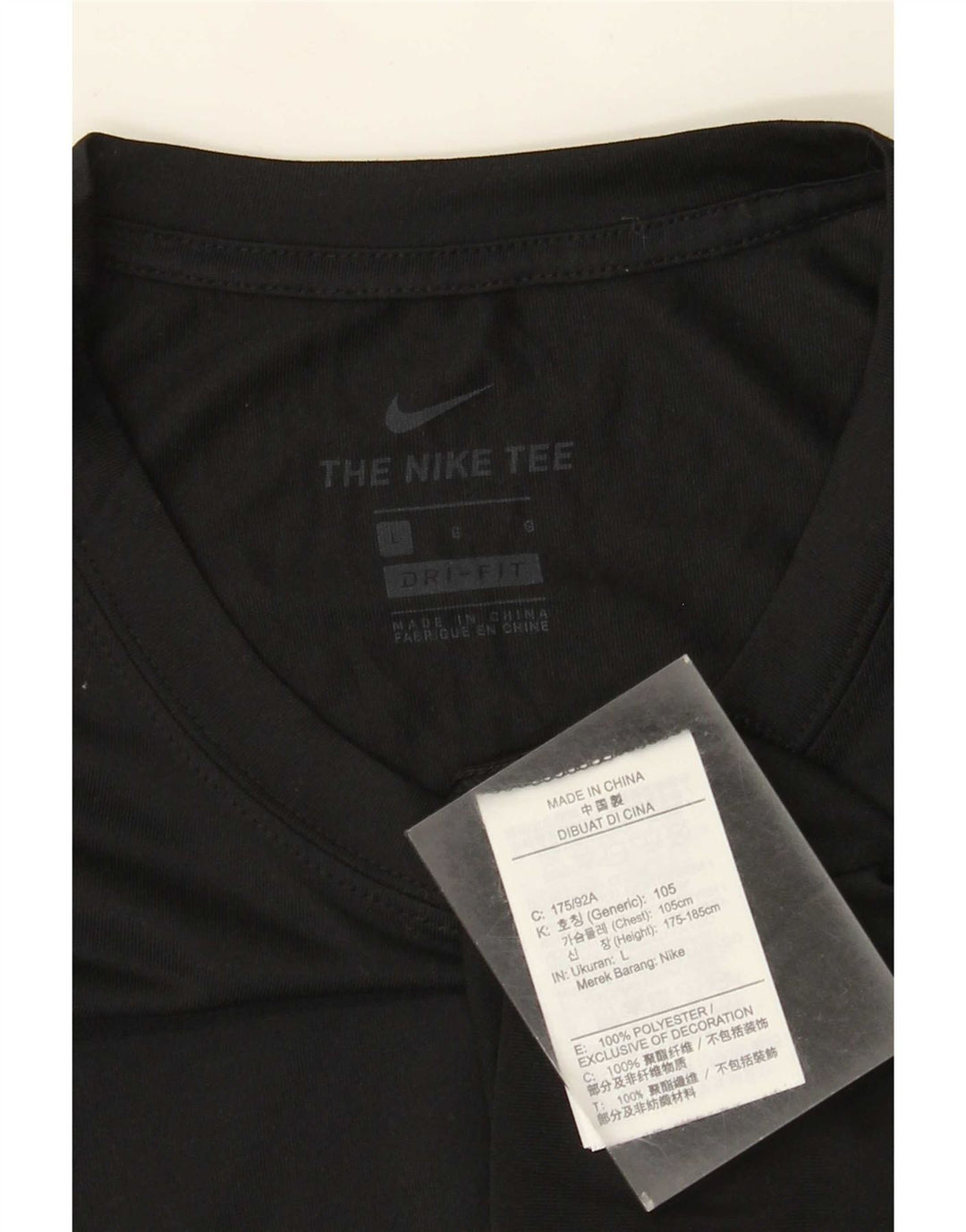 Nike Herren Dri Fit Top Langarm Large Schwarz Polyester