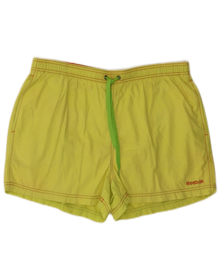 Reebok Herren-Badeshorts, groß, gelb, Polyester