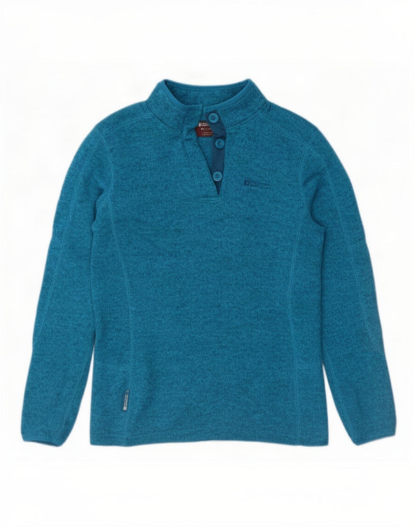 Mountain Warehouse Womens Button Neck Sweatshirt Jumper UK 12 Medium Blue
