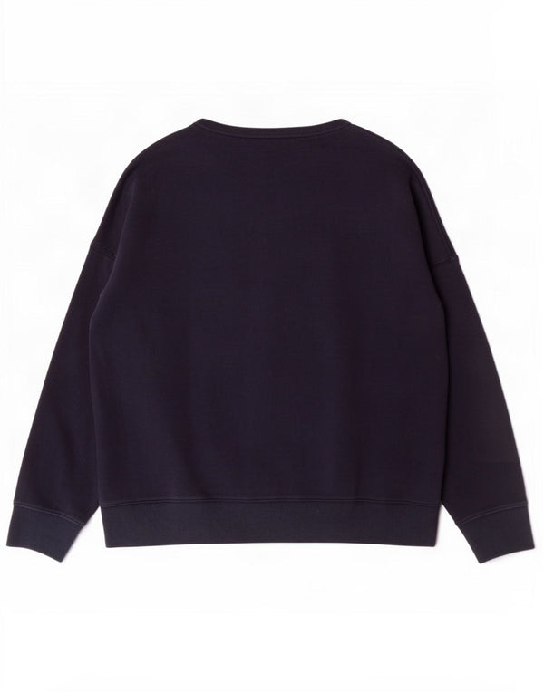 Gap Womens Graphic Oversized Sweatshirt Pullover UK 16 Large Marineblau Baumwolle