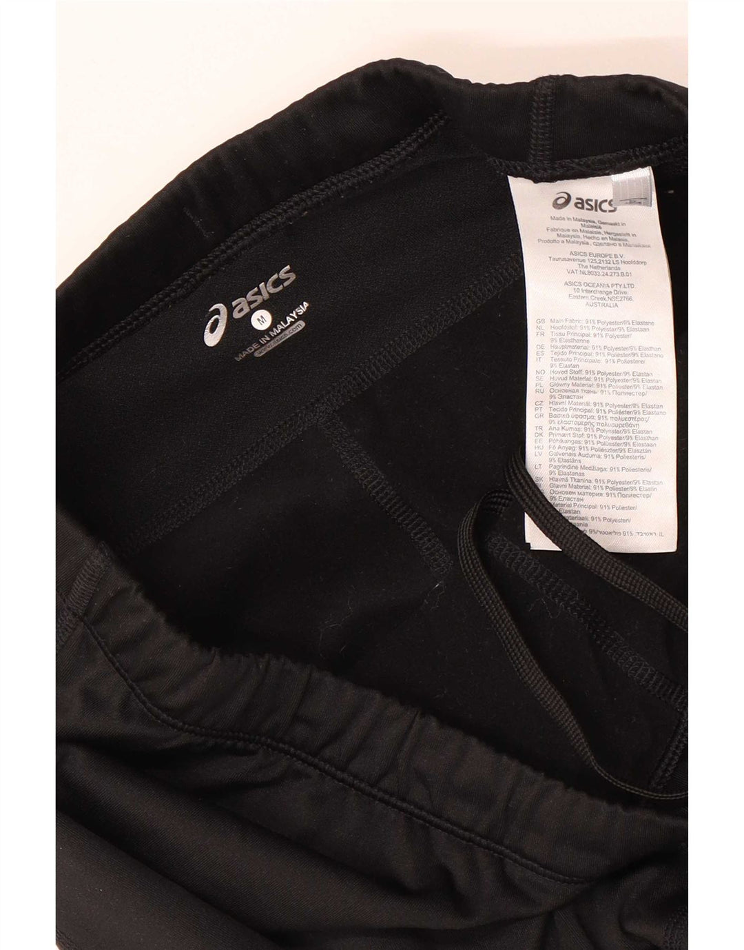 Asics Jungen-Trainingshose, 13–14 Jahre, mittelgroß, schwarzes Polyester