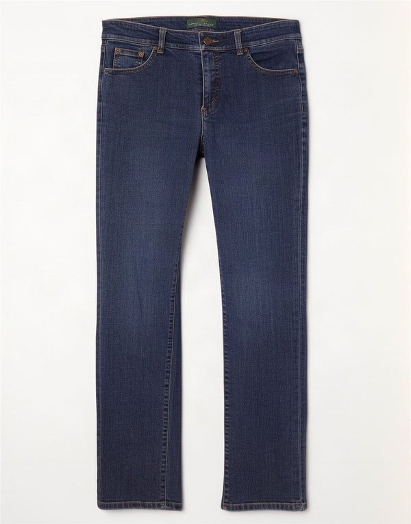 Ralph Lauren Damen Straight Jeans US 4 Small W26 L30 Blaue Baumwolle