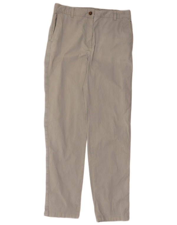 Marks & Spencer Damen-Chinohose mit hoher Taille, Gr. 10, Größe S, W30, L30, Grau