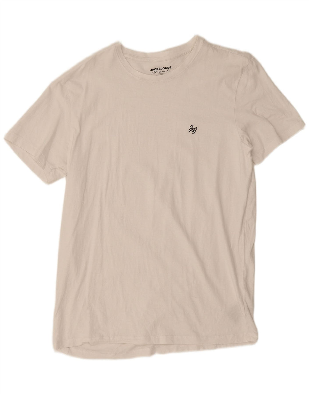 Jack & Jones Herren T-Shirt Top Large Weiß Baumwolle