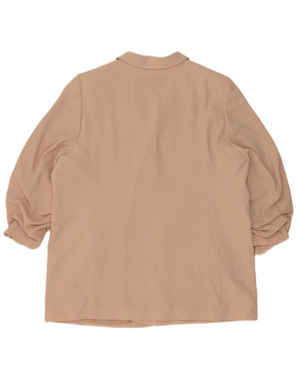 Marks & Spencer Damen-Blazer mit 3/4-Ärmeln, offen, Gr. 24, 4XL, Rosa