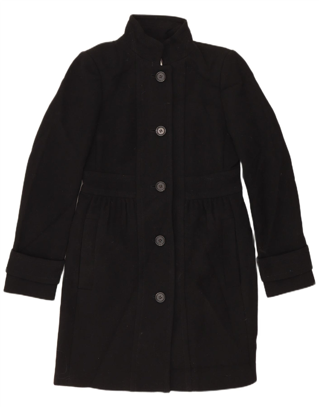 J. CREW Damenmantel US 2 XS Schwarzes Nylon