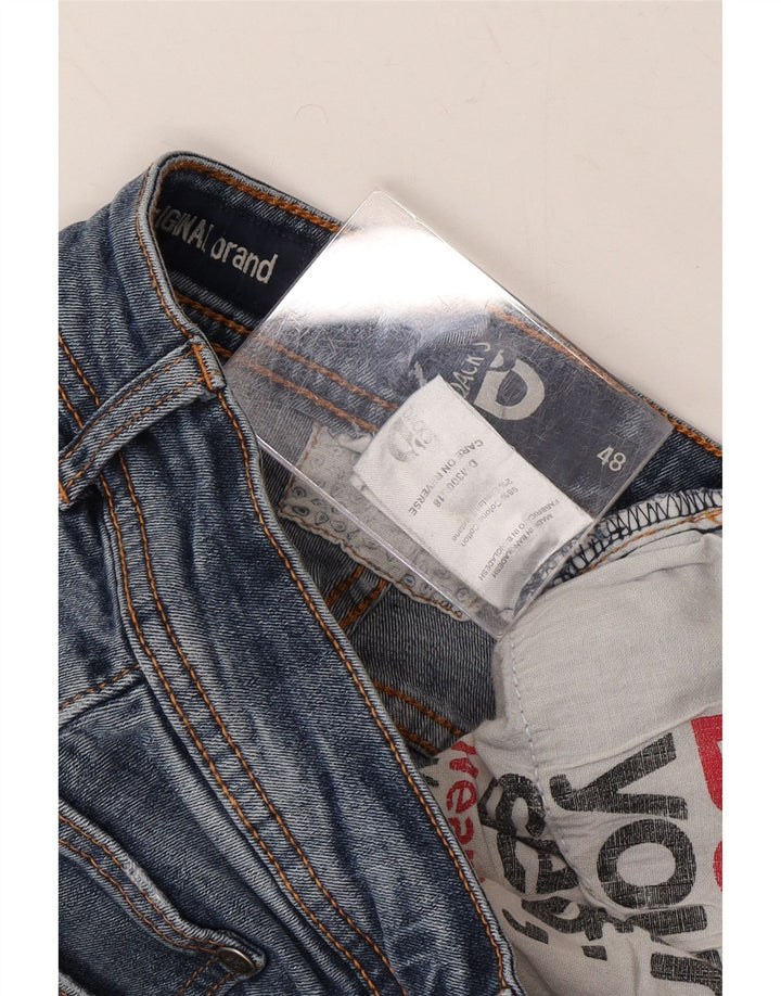 DACK'S Mens Slim Jeans IT 48 Medium W32 L30 Blue Cotton Vintage Dack's and Second-Hand Dack's from Messina Hembry 