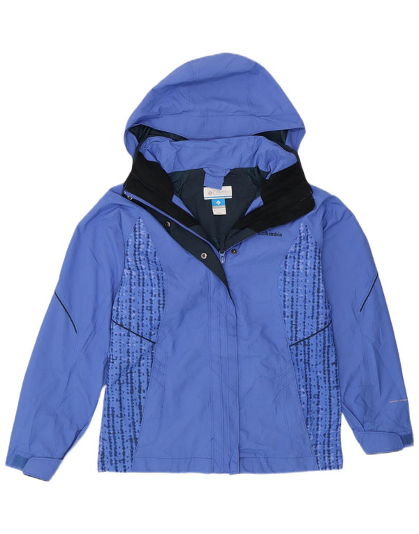 Columbia Girls Interchange Wasserdichte Jacke mit Kapuze, 14–15 Jahre, Blau