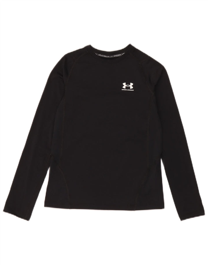 Under Armour Jungen Heat Gear Top Langarm 9–10 Jahre Medium Schwarz