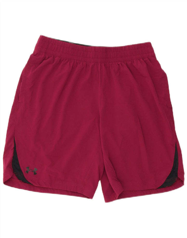 UNDER ARMOUR Herren Sportshorts mit Grafik, Größe L, Burgunderrot