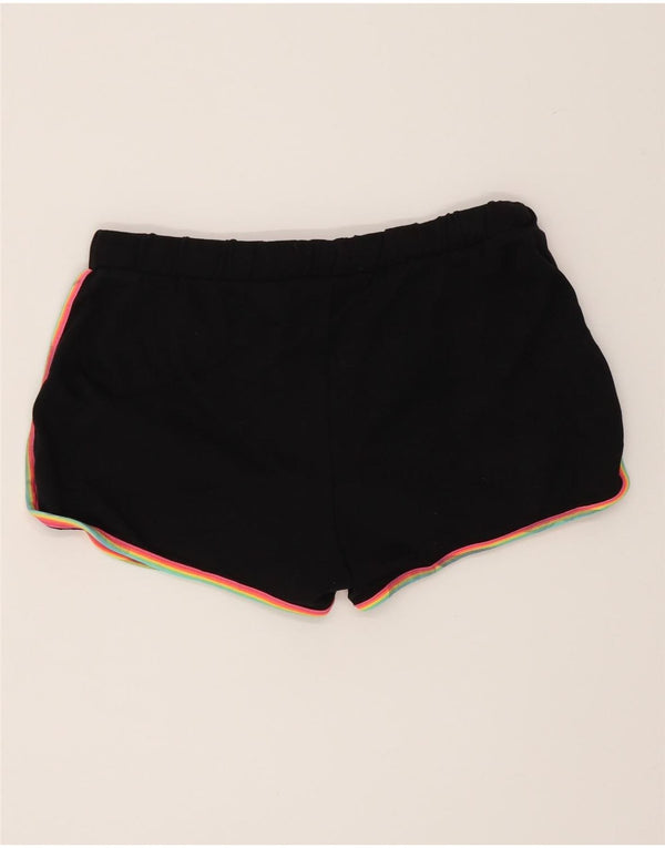 Marks & Spencer Sportshorts für Mädchen, 12–13 Jahre, schwarz gestreift, Baumwolle, Sport