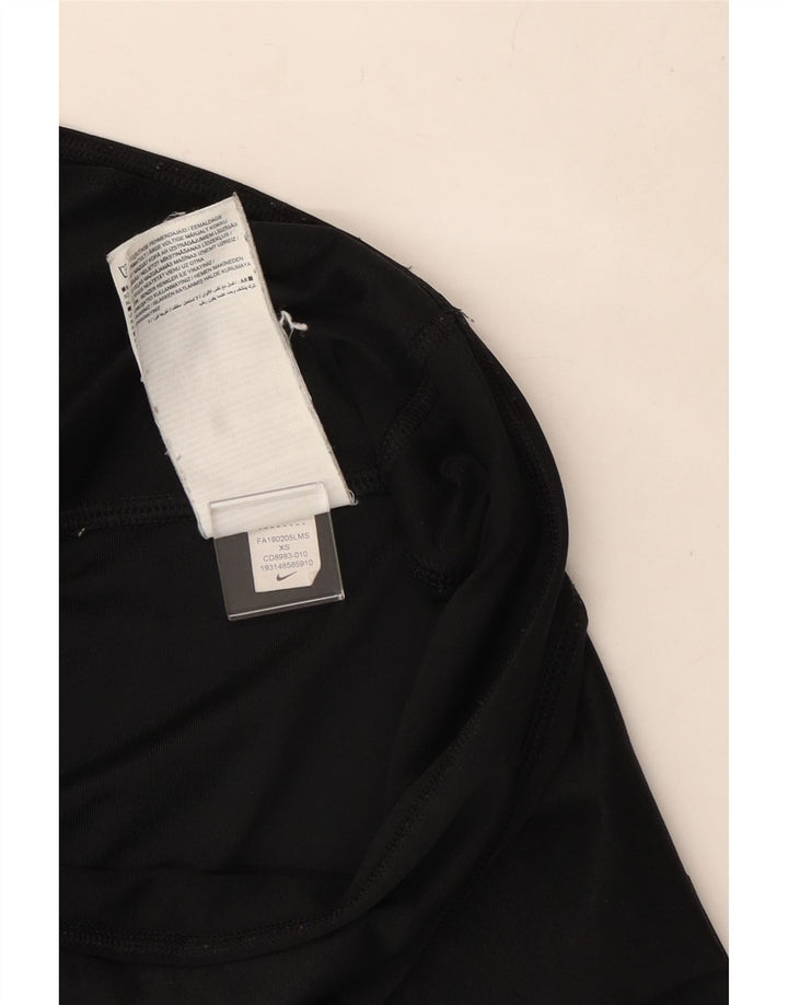 Nike Womens Graphic Leggings UK 4 XS Schwarz Polyester