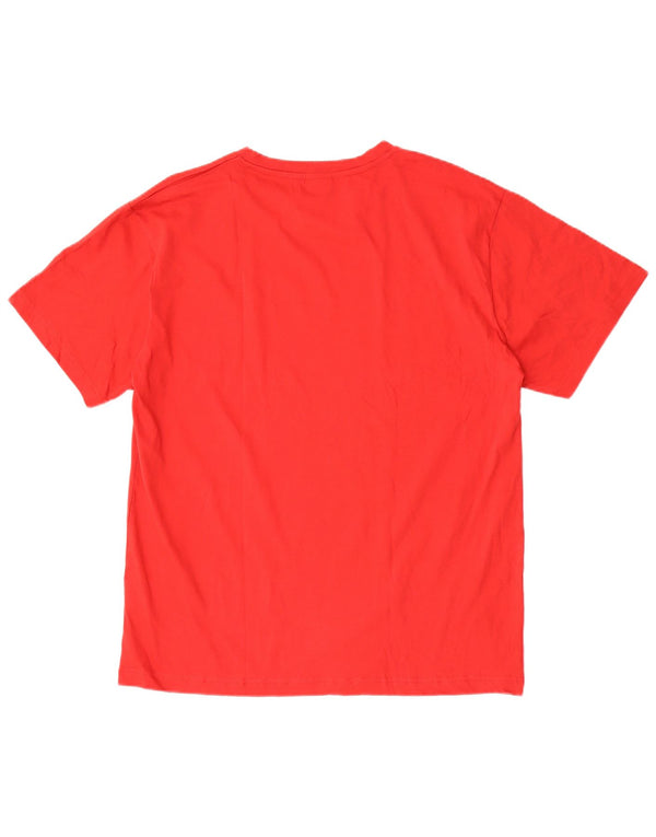 Lotto Mens T-Shirt Top XL Red Cotton