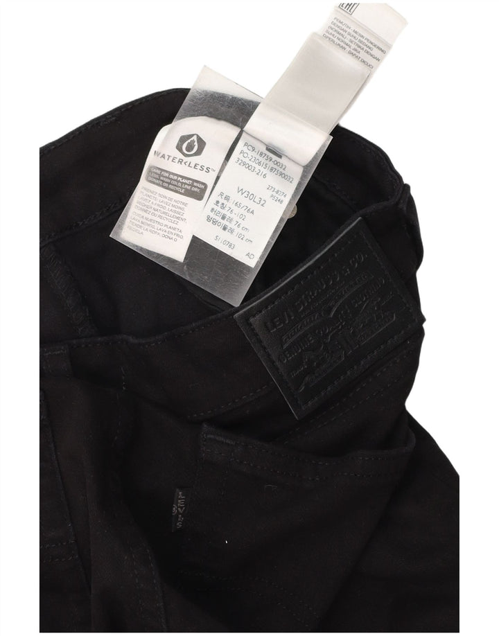 LEVI'S Damen 725 Bootcut-Jeans mit hohem Bund, W30 L32, schwarze Baumwolle