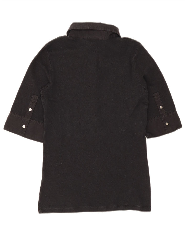 Gant Damen Poloshirt UK 8 Small Schwarz Baumwolle