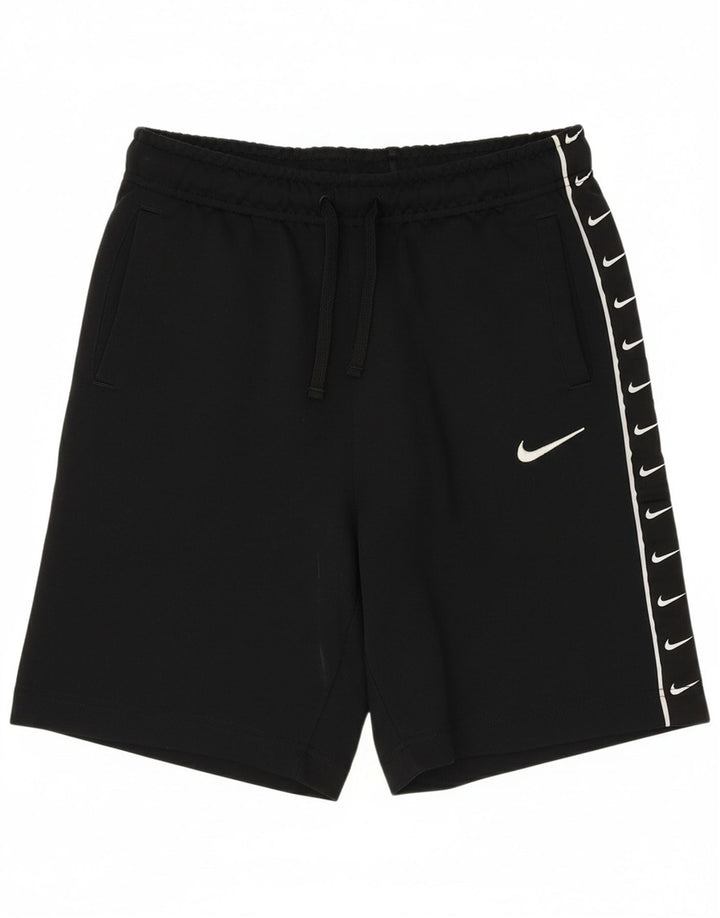 NIKE Boys Graphic Sport Shorts 12-13 Years Large Black Polyester