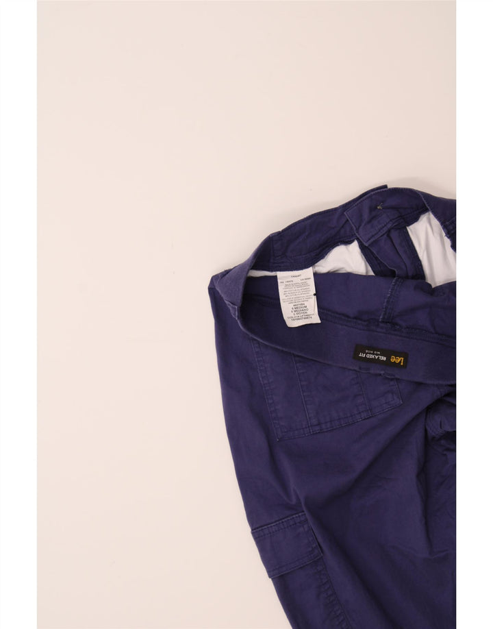 LEE Womens Mid Rise Relaxed Fit Cargo Shorts US 6 Medium W32  Navy Blue Vintage Lee and Second-Hand Lee from Messina Hembry 