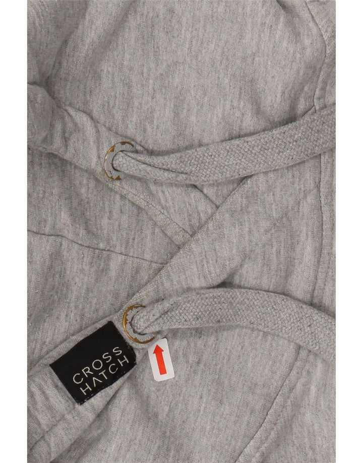 CROSSHATCH Herren-Kapuzenpullover mit Grafik, Größe S, Grau, Baumwolle